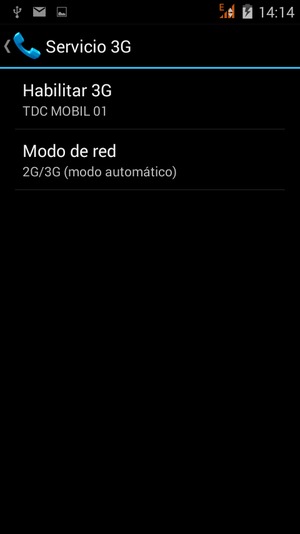 Seleccione Modo de red