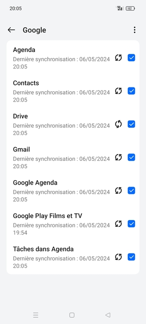 Vos informations seront synchronisées