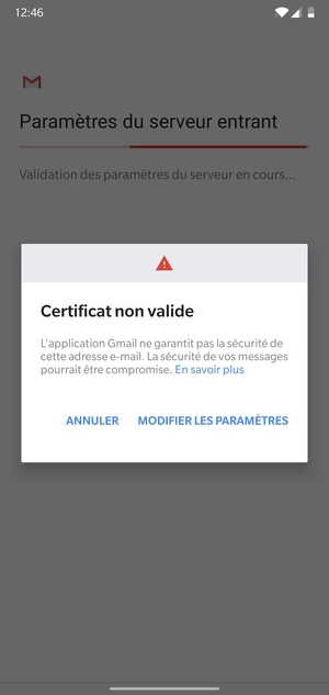Sélectionnez MODIFIER LES PARAMÈTRES