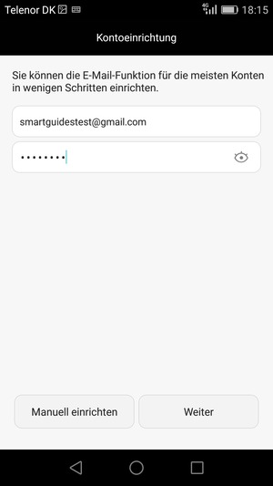 Geben Sie Ihre Gmail oder Hotmail Adresse und Ihr Passwort ein. Wählen Sie Weiter