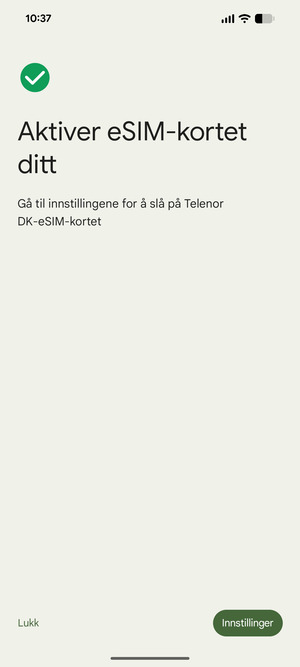 Velg Innstillinger