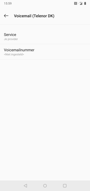 Selecteer Voicemailnummer
