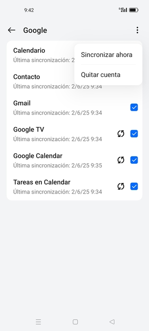 Seleccione Sincronizar ahora