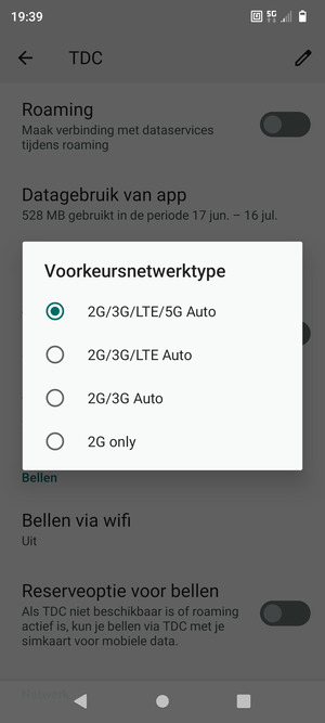 Selecteer uw voorkeursoptie