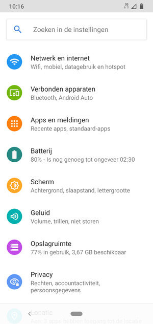 Selecteer Netwerk en internet