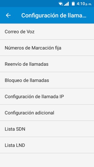 Seleccione Correo de voz