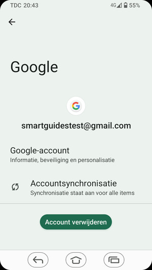 Selecteer Accountsynchronisatie