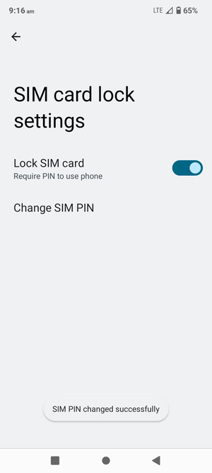Your SIM PIN has been changed