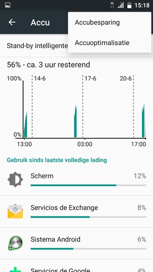 Selecteer Accubesparing