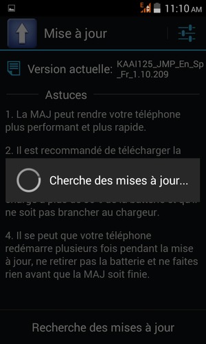 Veuillez attendre la fin de la recherche