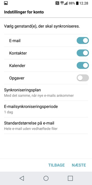 Vælg NÆSTE
