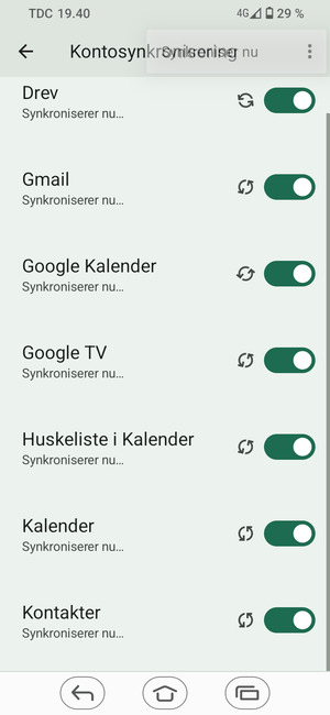Dine kontakter fra Google vil nu blive synkroniseret til din telefon