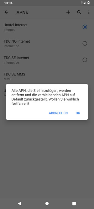Wählen Sie OK
