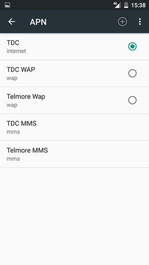 Seleziona il tasto Menu
