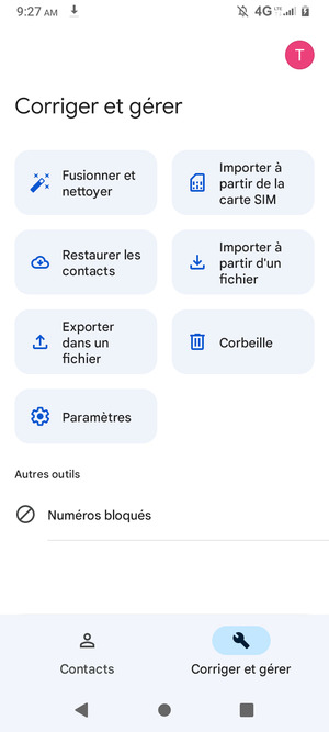 Vos contacts vont être enregistrés sur votre compte Google et dans votre téléphone lors de la prochaine synchronisation de Google.