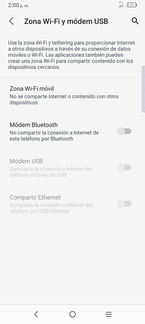 Seleccione Zona Wi-Fi móvil