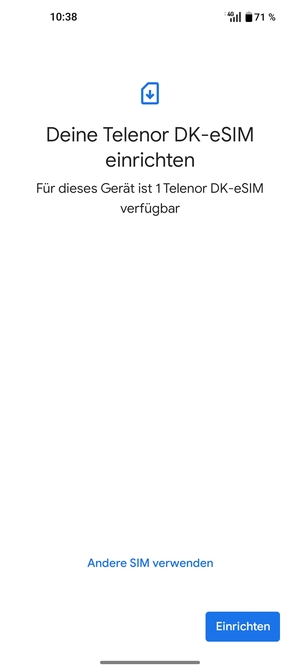 Wählen Sie Einrichten