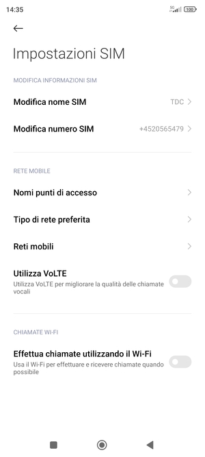 Seleziona Nomi punti di accesso