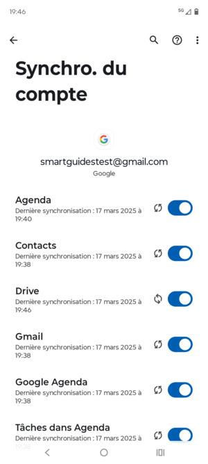 Sélectionnez le bouton du Menu
