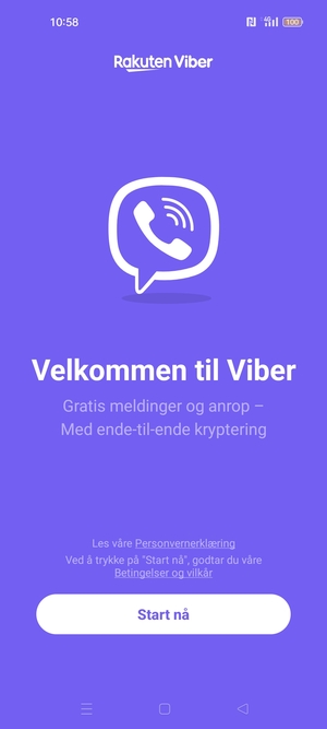 Applikasjonen er klar til bruk