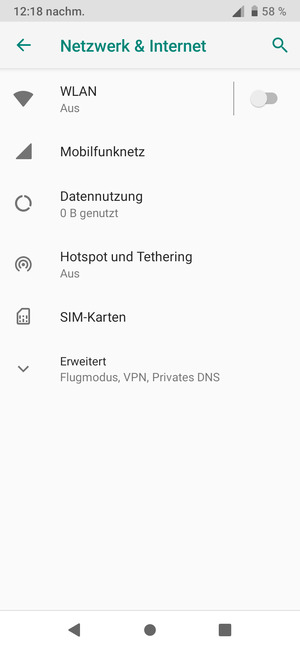Wählen Sie Mobilfunknetz