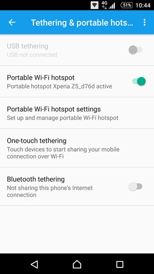 Your phone is now set up for use as a modem