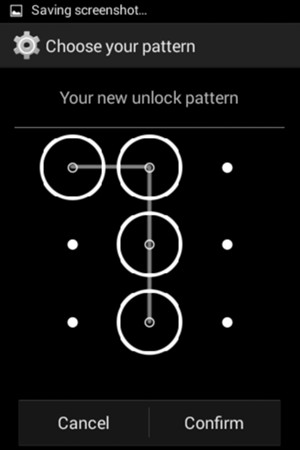 Draw the unlock pattern again and select Confirm