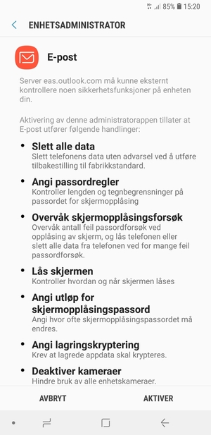 Velg AKTIVER