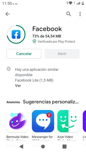 Espere a que el proceso de instalación finalice