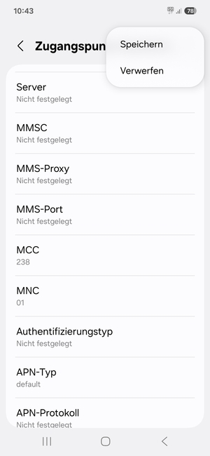 Wählen Sie Speichern
