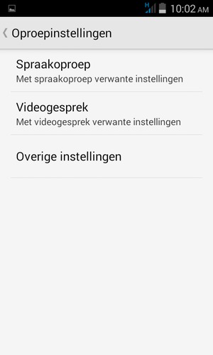 Selecteer Spraakoproep