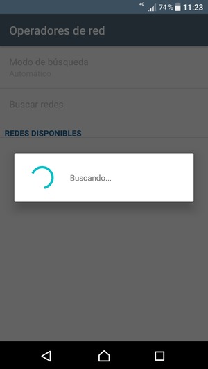 Espere a que la búsqueda termine