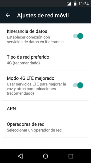 Activar o desactivar Itinerancia de datos