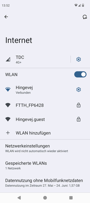 Sie sind nun mit dem WLAN-Netzwerk verbunden