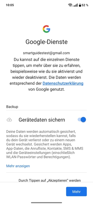Wählen Sie Mehr