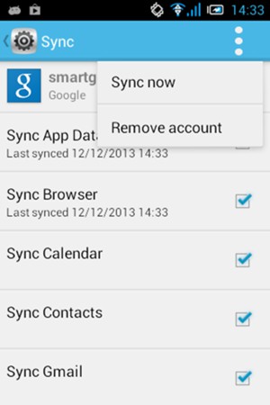 Select Sync now