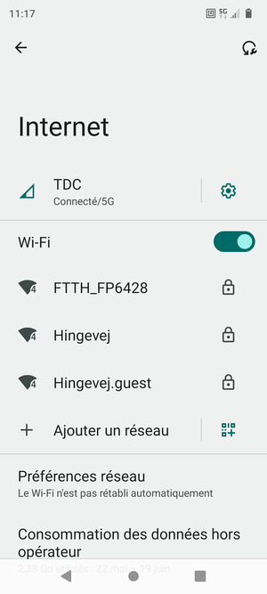 Sélectionnez le réseau sans fil auquel vous souhaitez vous connecter