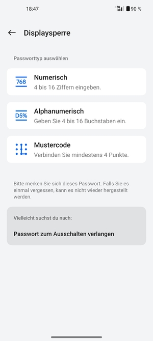 Wählen Sie Mustercode