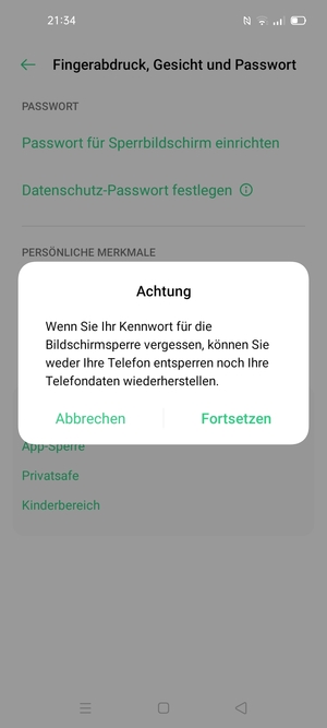 Wählen Sie Fortsetzen