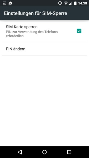 Wählen Sie PIN ändern