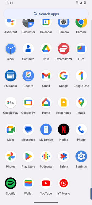 Scroll to and select Settings