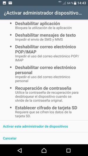 Desplácese hacia abajo y seleccione Activar este administrador de dispositivos