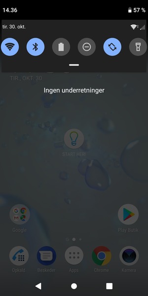 Aktiver topmenuen igen
