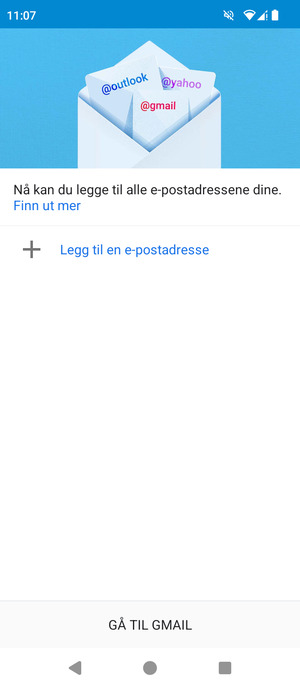 Velg Legg til en e-postadresse