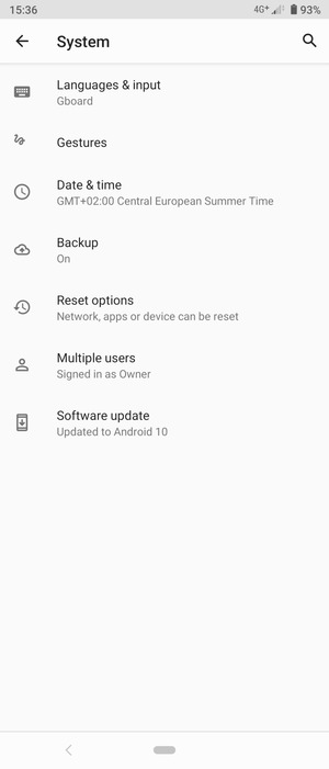 Select Software update