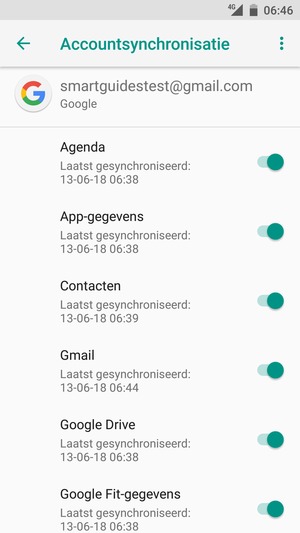 Zorg ervoor dat Contacten geselecteerd is