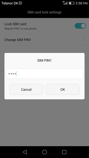 Enter your Old SIM PIN and select OK