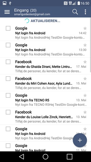Ihr Gmail/Hotmail Konto ist einsatzbereit
