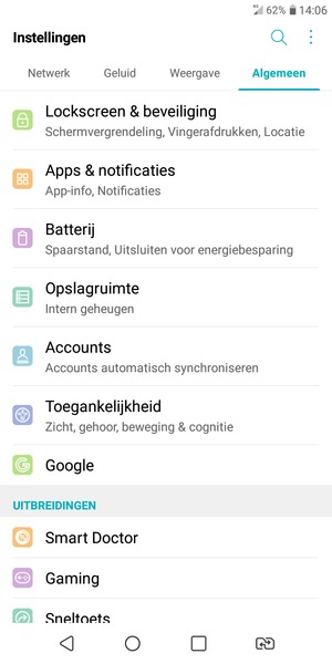 Selecteer Accounts