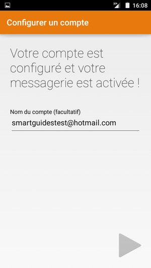 Donnez un nom à votre compte et sélectionnez SUIVANT